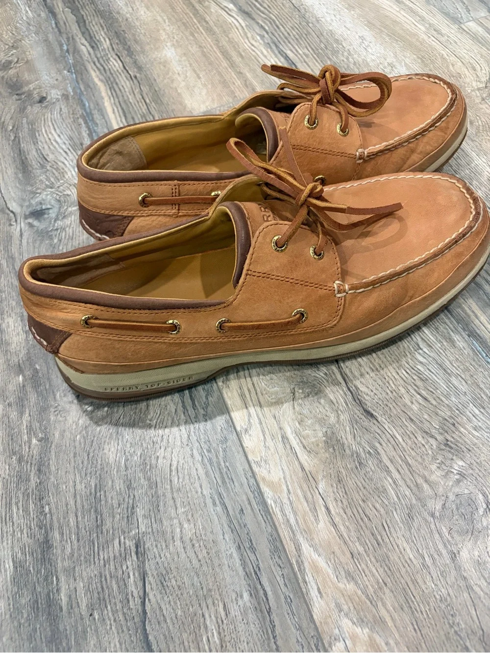 Sperry Men’s Boat Shoes in Tan/Brown Leather